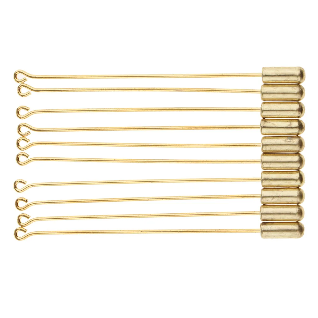 Phenovo 10 Piece 7.1cm Long Needle Plug Lapel Stick Hat Scarf Brooch Boutonniere Pin Diy Findings for Party Wedding Fancy Dress 
