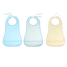 Reusable Eating Bibs Elderly Disability Aid Apron with Catch Pocket, Protecting Clothes Effectively