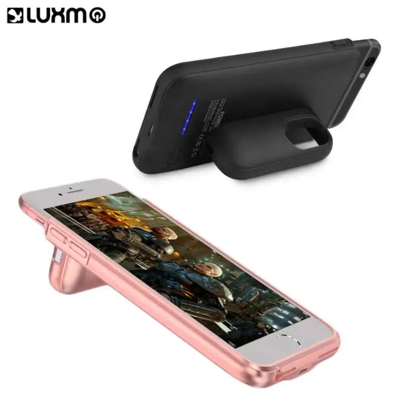 Koop Portatil Mobiele Oplader Oplaadbare Externe Batterij Case Charger Voor Iphone 6 s 3000 mah Batterij Cases Voor IPhone 8 7 6 Luxmo