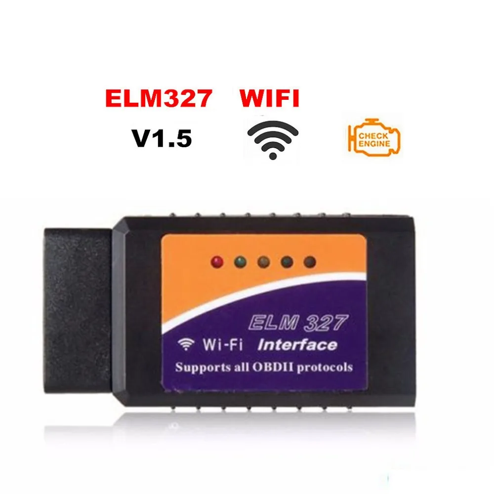 Горячие Мини ELM327 Bluetooth/Wifi V1.5/V2.1 OBD2 OBDII считыватель кодов ELM 327 Bluetooth Wifi для Android/IOS работа дизель J25C27