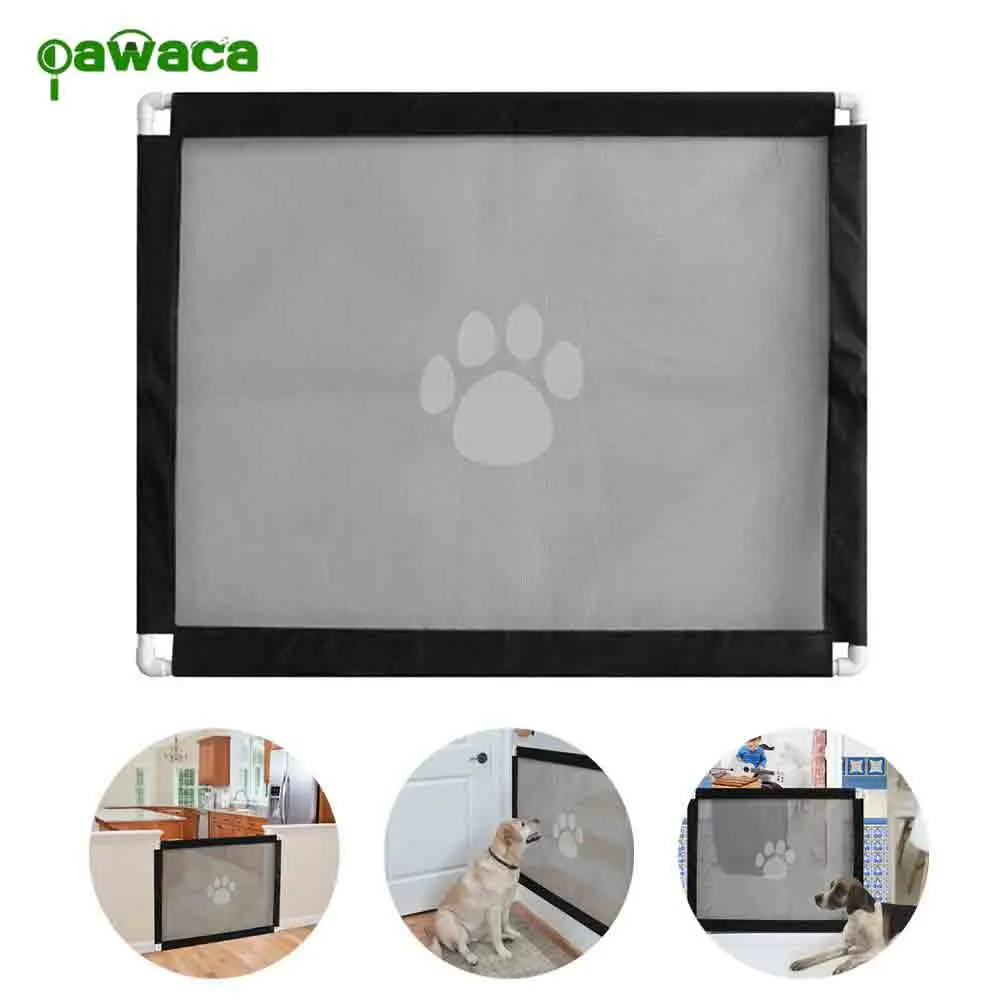 

Magic Gate Pet Fences The Ingenious Mesh Magic Pet Gate Pet Kid Safety Gate Portable Folding Barrier Install Anywhere For Dogs