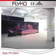 Будка диджея led освещенный сценический фон для видео P5 led занавес 2x6 м с футляром полета