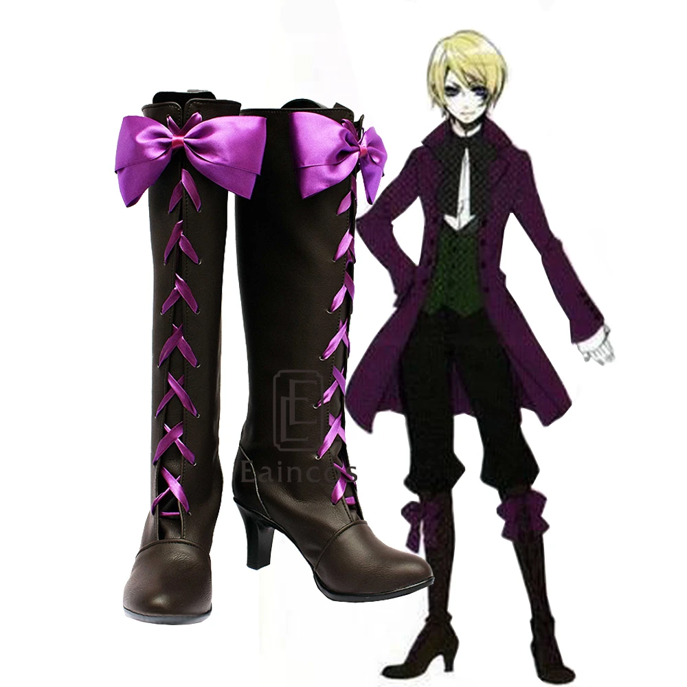 Black Butler Alois Trancy Cosplay Boots Shoes New