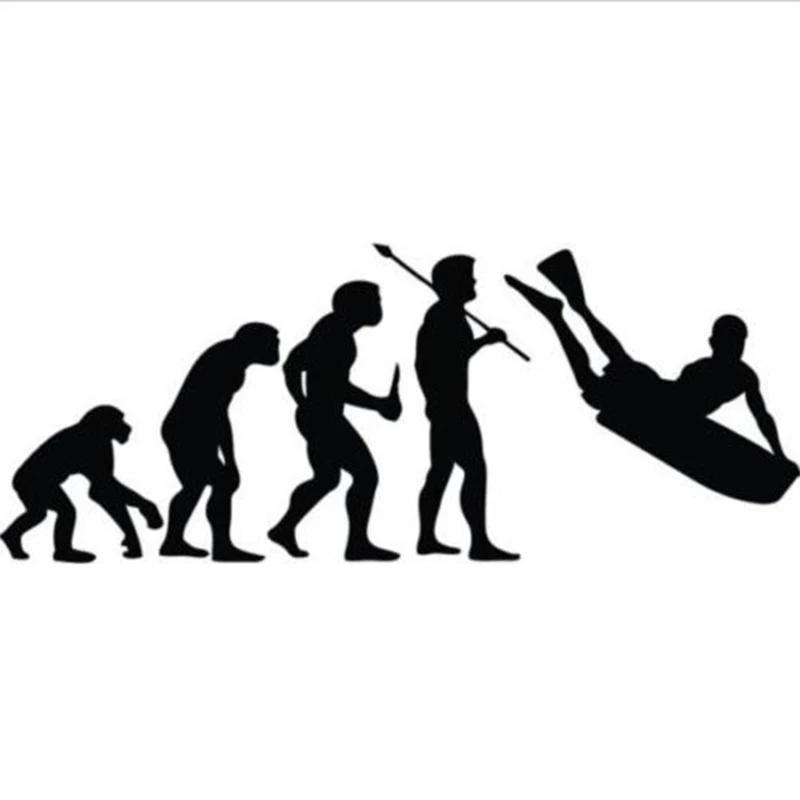 Body Board Surfing Evolution Decal Sticker Car Truck Window Creativity Accessories Motorcycle Styling | Автомобили и мотоциклы