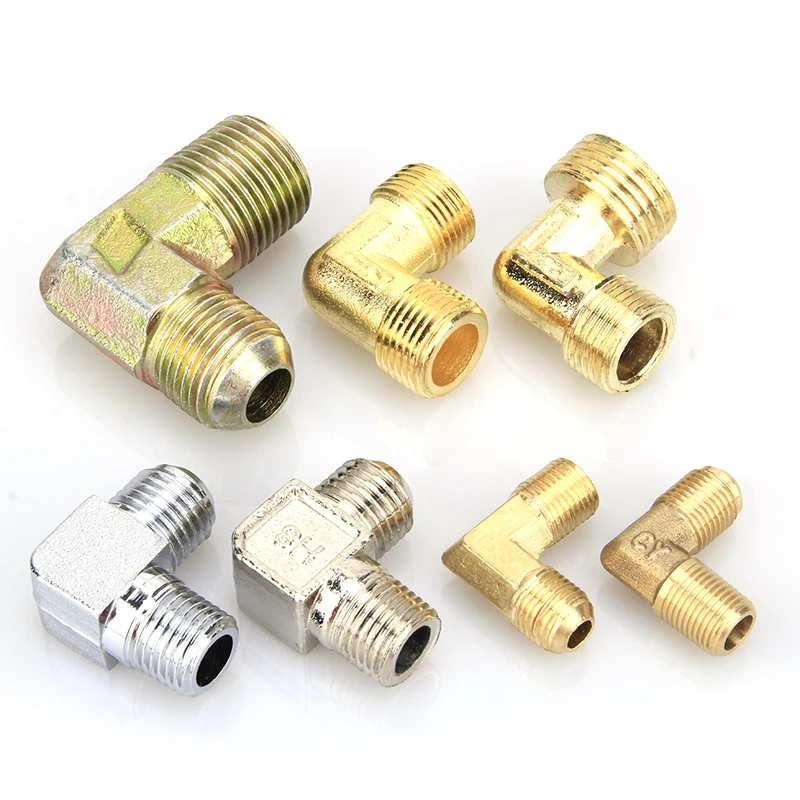 

2Pcs Alloy/Pure Copper Threaded Pipe Right angle Fittings of Unidirectional valve For Oil free Air Compressor Air Cylinder Head