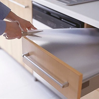 

EVA transparent non-adhesive cupboard shelf drawer non-slip coating diamond striped mat 120 * 45cm / 150 * 30cm