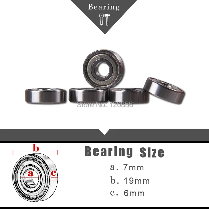 

wholesale free shipping High-quality swiss precision 7x19x6mm(607) axle Bearing for RC Remote control toy spare parts