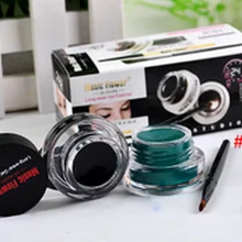 Ems или dhl 100 наборы черный коричневый Косметика+ кисть Водонепроницаемая гелевая подводка Подводка для глаз наборы