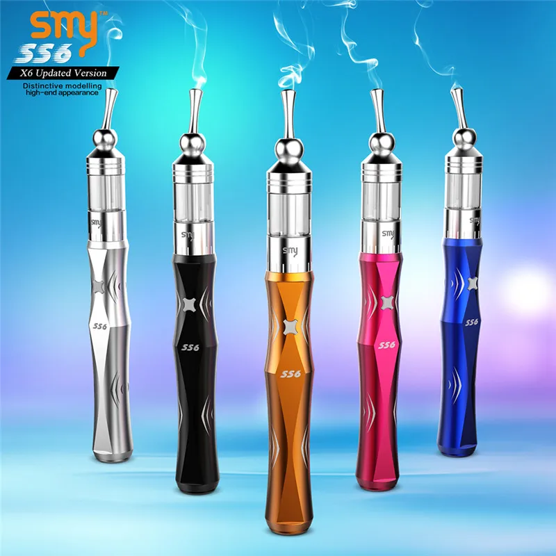 SMY SS6 Электронная Сигарета 1550 мАч E Кальян Дыма Жидкостью Vape пера Starter kits X6 Ручки