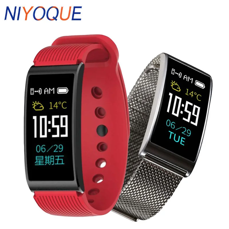

NIYOQUE ColorTouch Smart Bracelet Bluetooth Smart Band Heart Rate Blood Pressure Monitor IP68 Waterproof Swimming Call Reminder