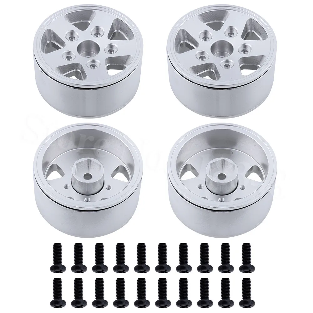 

4pcs/Lot Heavy Aluminum Metal 1.9 inch BEADLOCK Wheel Rims 12mm Hex Hub For RC 1:10th Model Car Rock Crawler