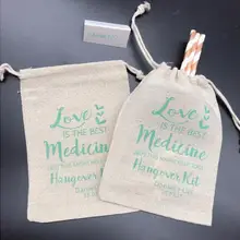 Пользовательская любовь-лучший медицинский свадебный набор от похмелья сувенирные пакеты мальчишник, девичник вечерние Подарочный пакет конфеты пакеты