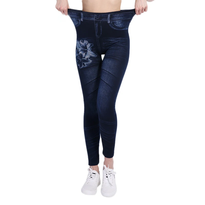 NORMOV, женские джинсы с модным принтом, джинсовые высокие эластичные джинсы из полиэфира, повседневные Прямые узкие брюки со средней талией, женские леггинсы