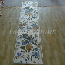 2.5 'x10' бегун ручной работы Цветочные Английский сад Шерсть Кружево Ковры