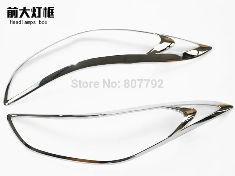 

front headlight cover trim for hyundai elantra avante 2012 2013 2014 2015 car accessories abs chrome 2pcs per set