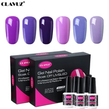CLAVUZ 6 ピース/ロット 8 ミリリットル紫 48 色ワニスボックス Diy キットジェルポリッシュセット Gelpolish ラッキーソークオフ半恒久的なゲルセット(China)