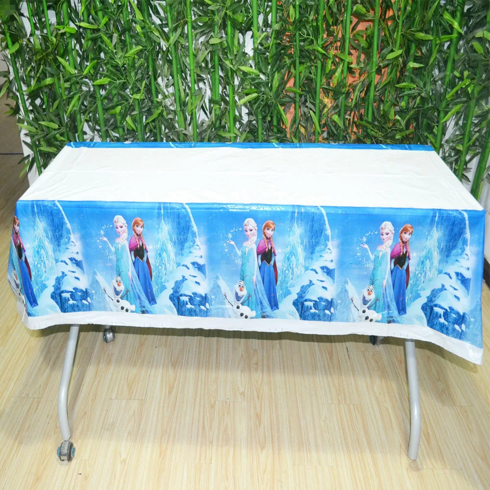 

108x180cm/set frozen Elsa&Anna Tablecloth Theme Party For Kids/Boys Happy Birthday Decoration Elsa Anna Party Supplies