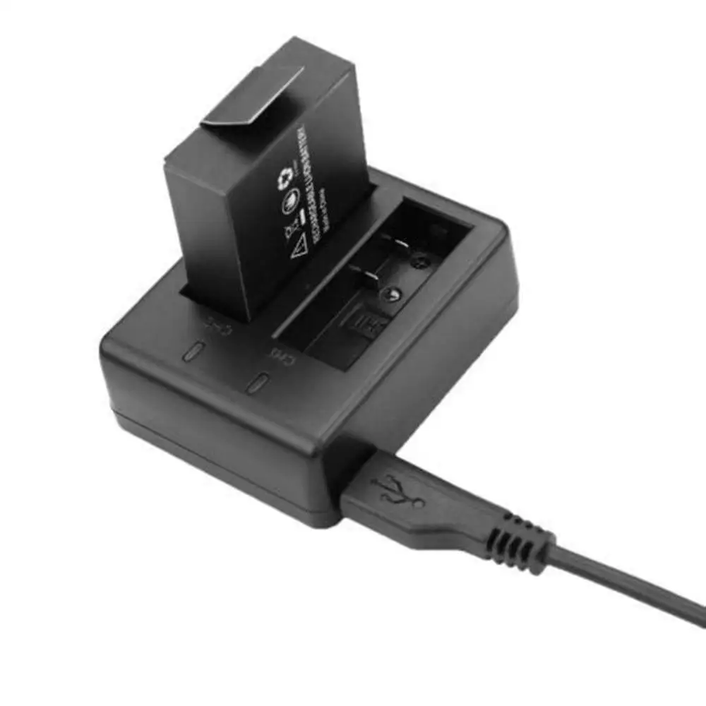 

USB Dual Charger for 2Pcs 900mAh Rechargable Li-ion Camera Battery Charging For EKEN H9 H9R H3 H3R H8PRO H8R H8 Camera Charger