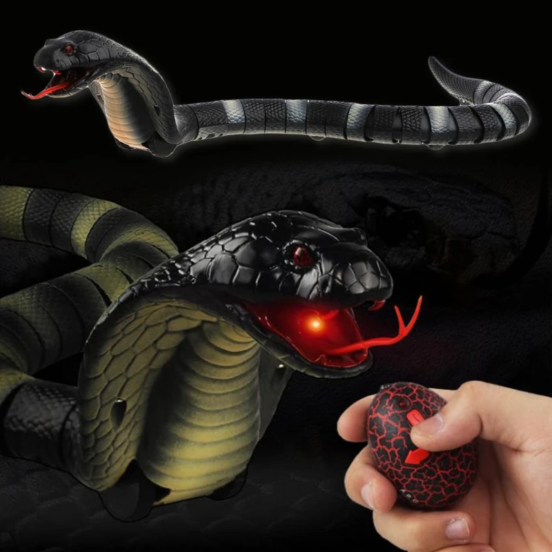 

2018 Newly Popular Control Snake Toy Cobra With Retractable Tongue Swinging Tail Doll