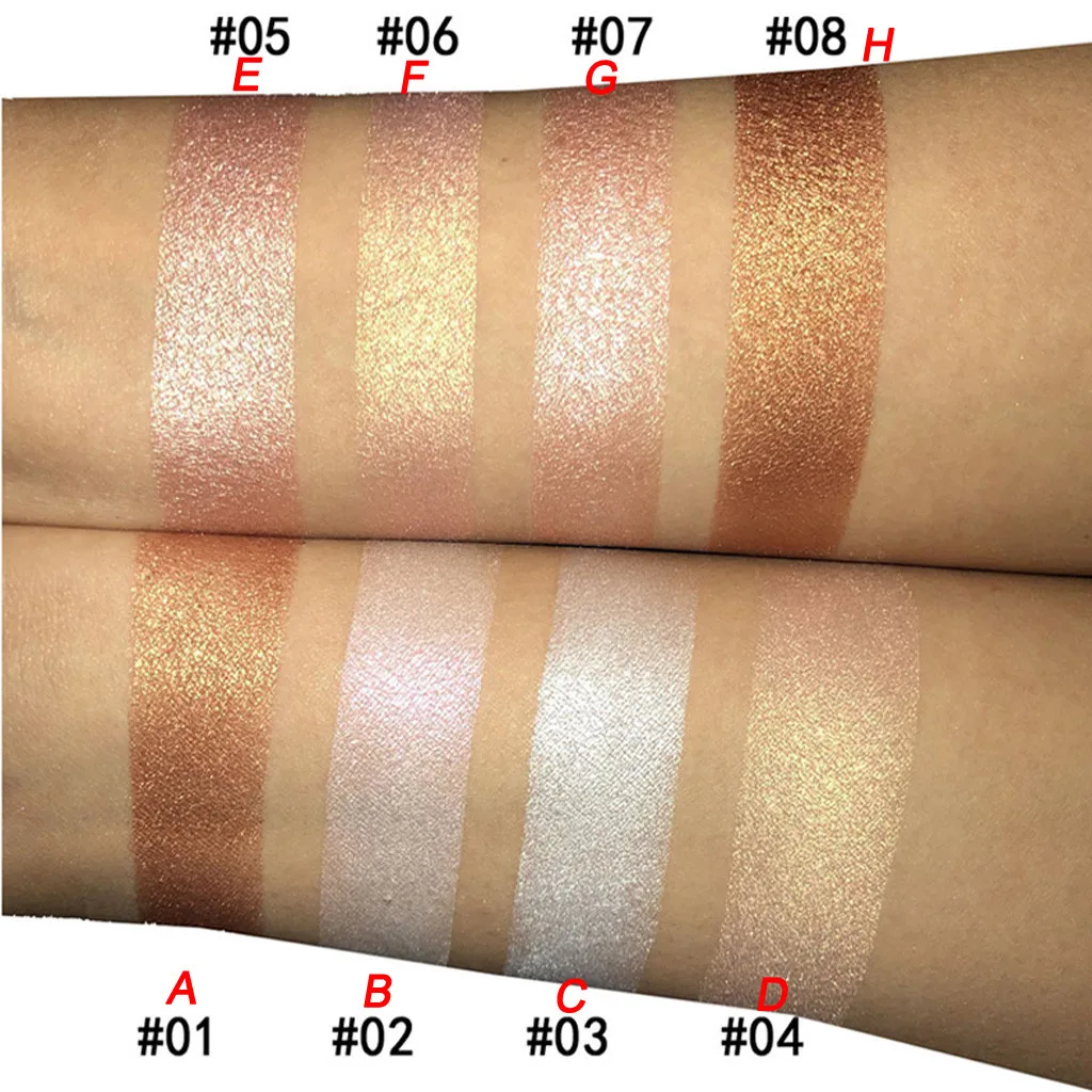 3D мерцающий прессованный Косметический Макияж Highlighter порошок Косметическая Палетка с металлическим отливом матовый профессиональный блеск C626