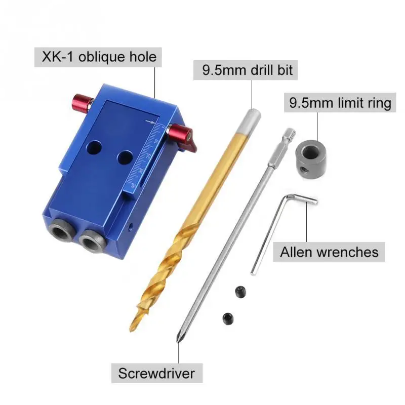 

NEW 9.5MM tilting device for tilting hole of woodworking inclined hole positioner punching clamping tool positioning tool DIY