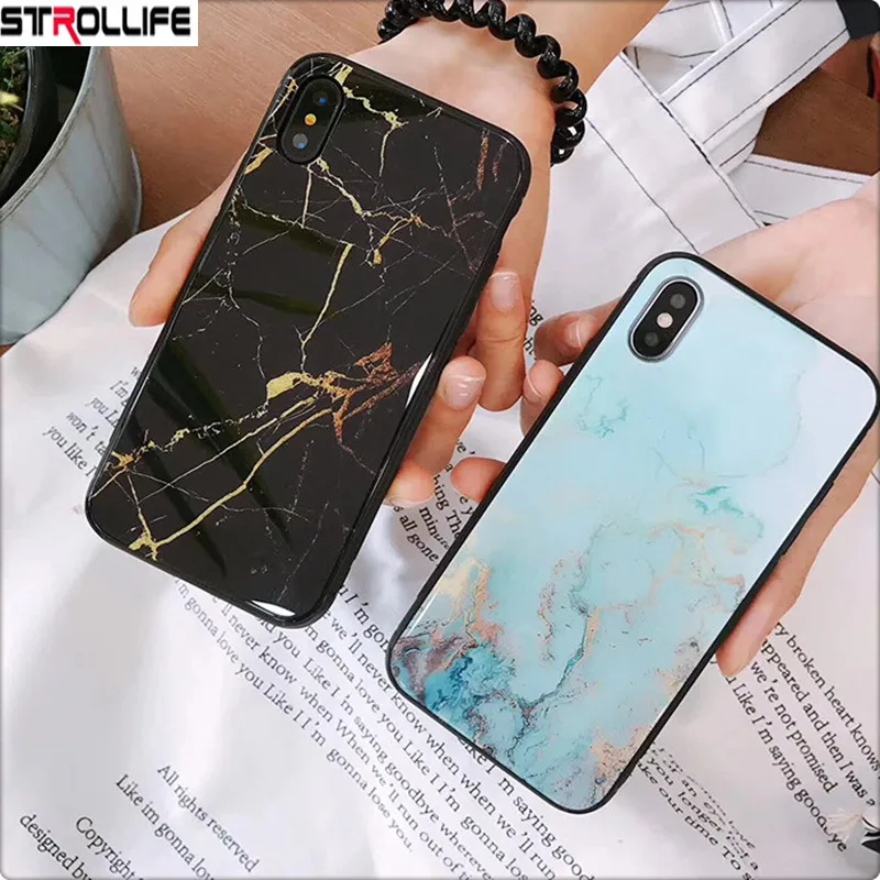 Чехлы для телефонов stelllife iPhone X 8 Plus 7 6 S Роскошный Жесткий чехол glassssy стекло задняя