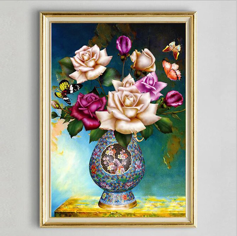 

5D DIY Diamond Painting, Beautiful Flowers,Diamond Embroidery Kit, Diamond Mosaic, Needlework, Crafts, Home Decoration, Gifts