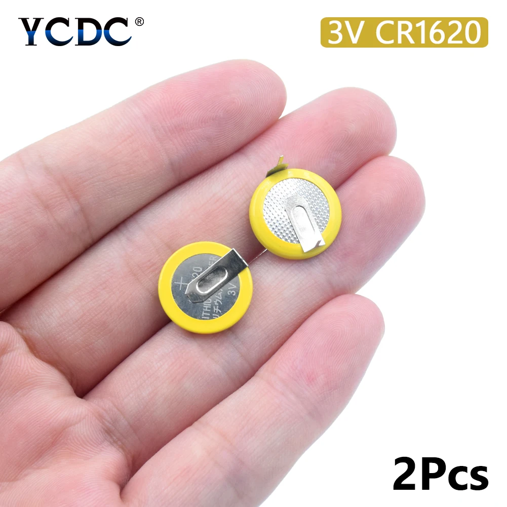 

Battery CR1620 3V 2 Tabs Coin Cell For Main Board Toy Electronic Scale 2Pcs