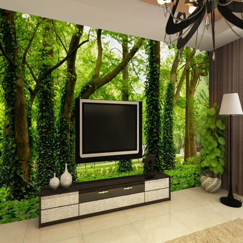 Photo Wallpaper Modern Simple Green Forest Nature Landscape 3d Panel Wall Mural Living Room Background Wall Home Decor Wallpaper Photo Wallpaper Wallpaper Modern3d Panel Aliexpress