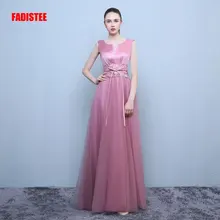 FADISTEE Новое поступление элегантные вечерние платья Vestido de Festa платье Бисероплетение Кристалл Кружева Атласное Платье De Soiree платье для выпускного вечера