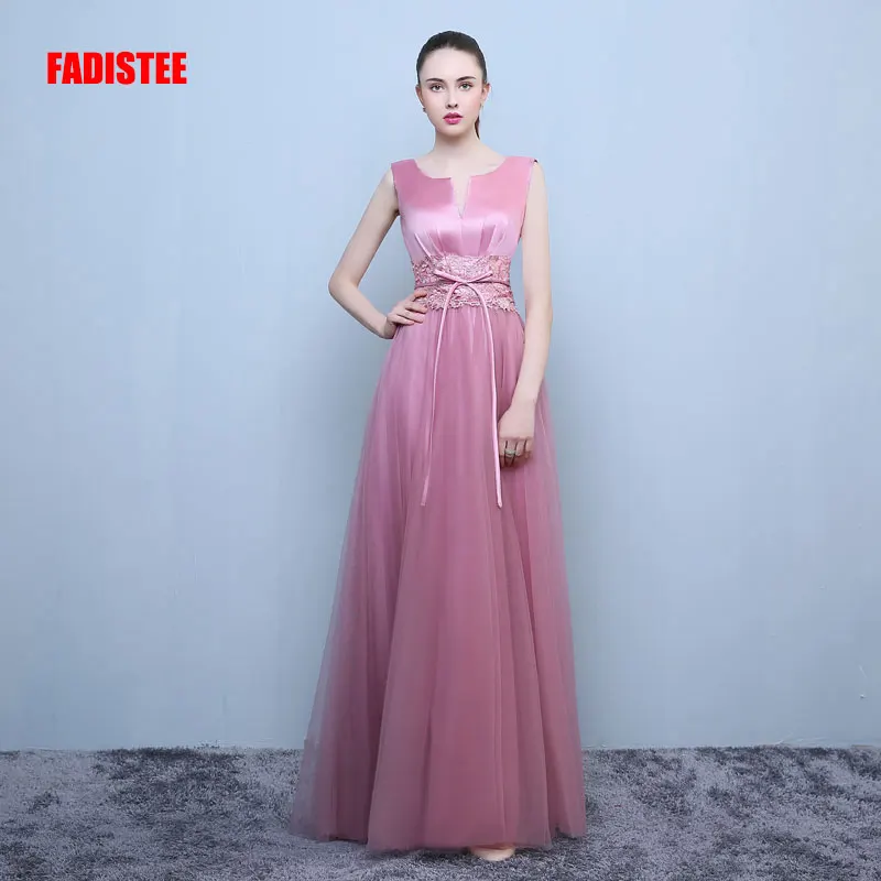 

FADISTEE New arrival elegant evening party dresses Vestido de Festa gown beading crystal lace satin Robe De Soiree prom dress
