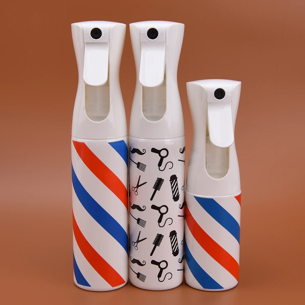 1pc Refillable Mist Bottle 300/150ml Pattern art Hairdressing Spray Empty Bottle Salon Barber Hair Tools Water Sprayer Care Tool