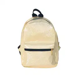 Путешествия рюкзак корейский стиль блесток рюкзак конфеты Цвет ПУ точка школьная сумка на молнии Mochilas Nina Эсколар