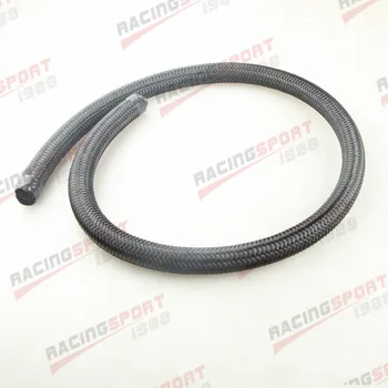 

AN16 AN-16 AN 16 Black Nylon Cover Braided 1500 PSI Oil Fuel Gas Line Hose Foot