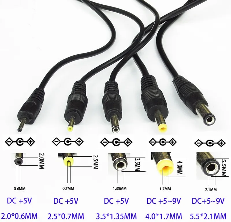 journalist Et bestemt Fremskynde Cable 80cm Usb Port To Dc 2.0 2.5 3.5 4.0 5.5mm 5v Dc Barrel Jack Power  Cable Connector Black For Led Lamp Or Other Equipment - Pc Hardware Cables  & Adapters - AliExpress