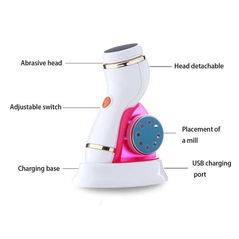 Электрическая Массажная щетка для ступней, педикюр, инструменты, перезаряжаемая, водонепроницаемая, для удаления мозолей, Deadskin, забота о здоровье, красота