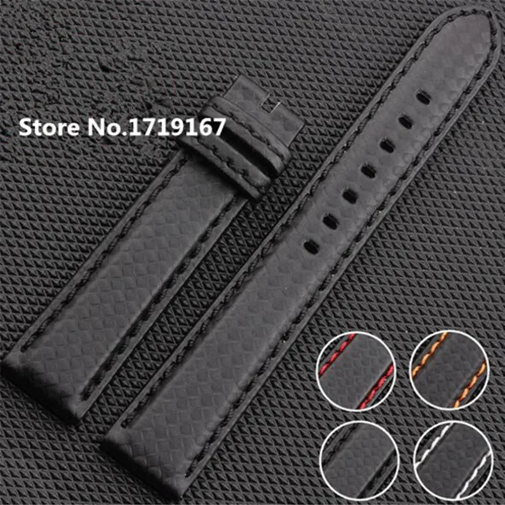 

Carbon Fiber Waterproof Watch Band Strap 18 20 21 22 23 24mm Multicolor Line Factory Direct Fit Any Wristwatch Replace + Tools