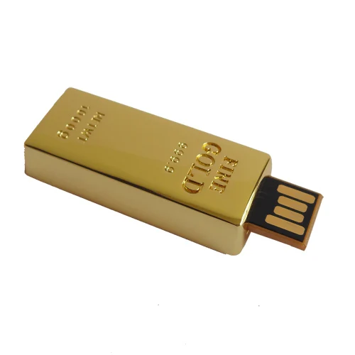 Купить Специальный Золотой Слиток Usb Flash Drive 512 ГБ 1 ТБ 2 ТБ Pen Drive 64 ГБ 128 ГБ Flash Memory Stick Карты Mini Ключ Водонепроницаемый Pendriver Подарок