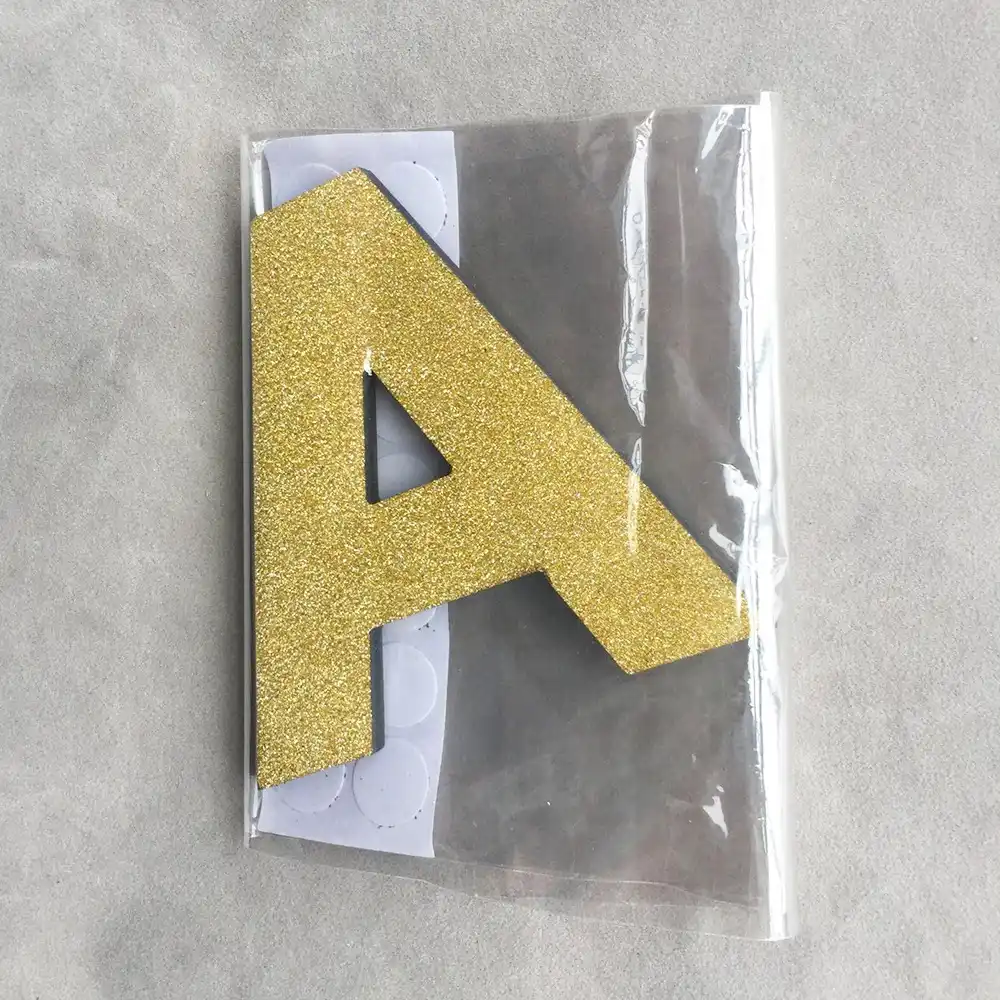 Diy 3d Oro Brillante Capital Pared De Letras Inglesas Pegatinas