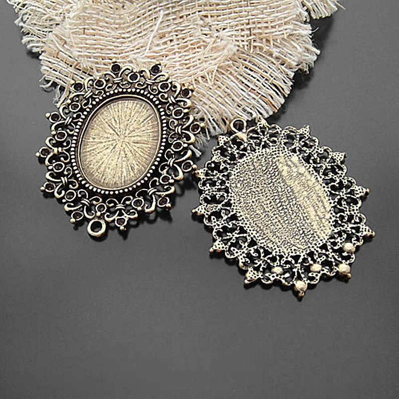 

(19987)6PCS Size:51x40MM,Inside size:30x23.5MM Antique Bronze Zinc Alloy Cameo settings Jewelry Findings Accessories wholesale