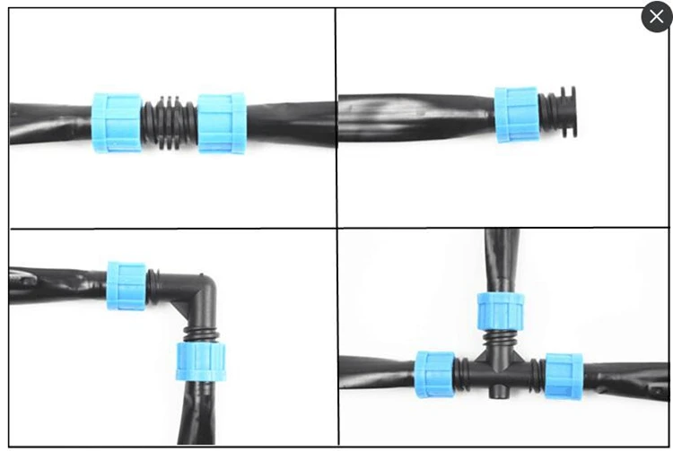 5 шт. 16 PE трубы локоть разъем микро Оросительная Система водяные трубы соединения садовые водяные Разъемы 16 капельных лент разъемы