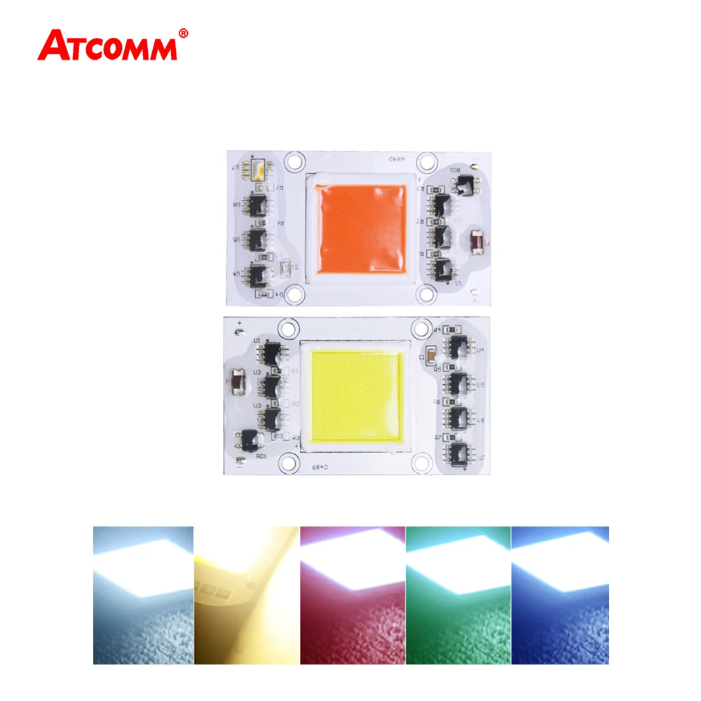 Cob LED Matrix Smart IC Chip Lamp 20W 30W 40W 50W 220V Light Array для поиска прожексветильник красный зеленый