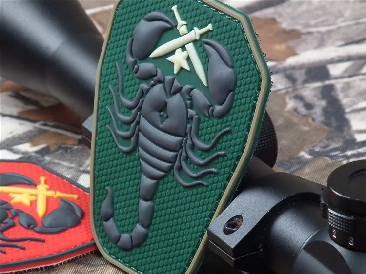 ПВХ патч Скорпион ПВХ Патчи Военная Тактическая повязка на руку резиновый нагрудный знак крючок и петлевые Значки для одежды куртка рюкзак сумка крышка