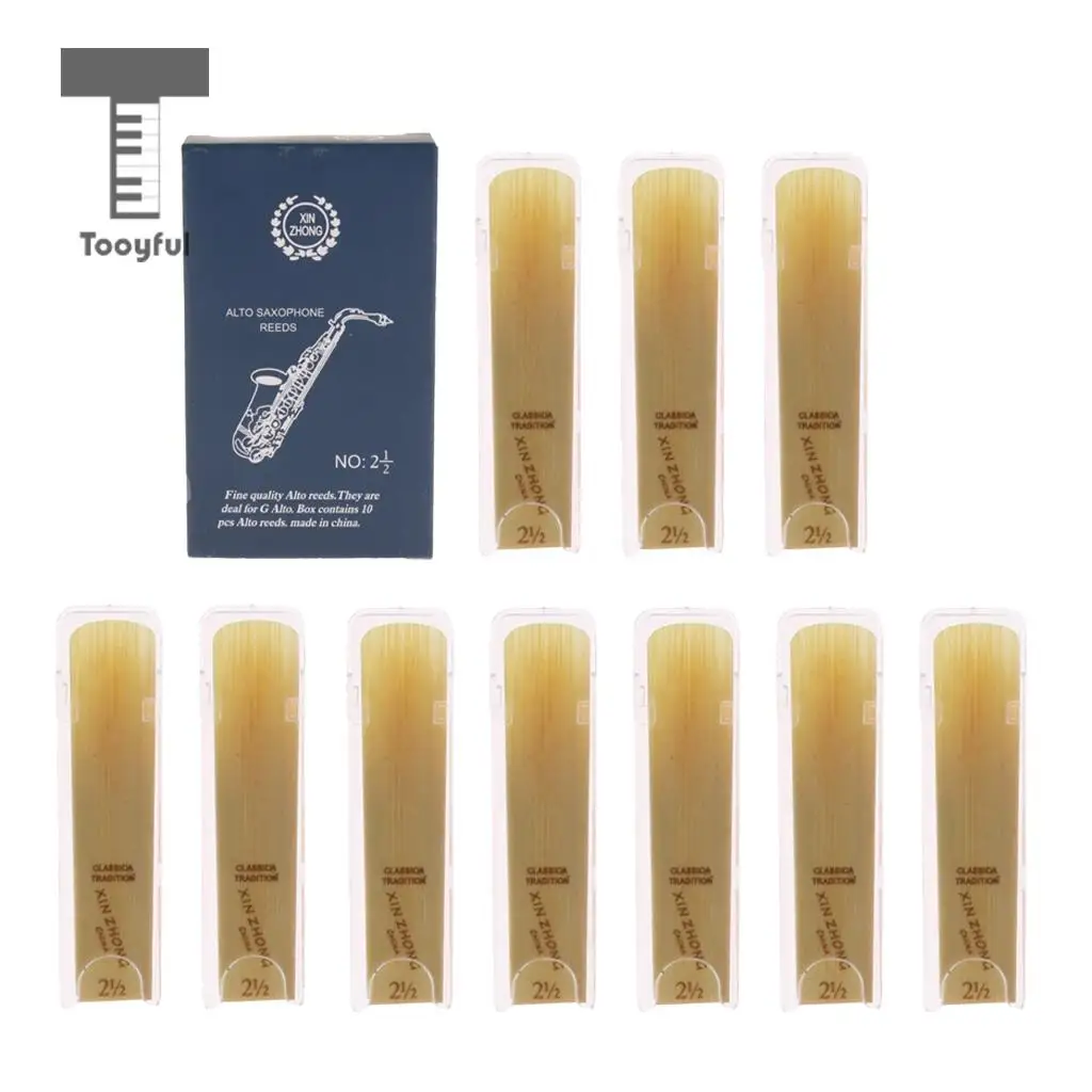 Tooyful Professional 10 Pieces 2 1/2 Alto Saxophone Sax Reeds High Level Wind Instrument Parts