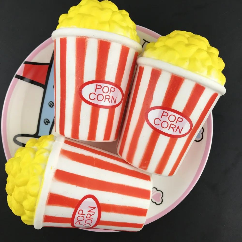 

7pcs lot -rare squishy jumbo simulation of popcorn 9*12cm .slow rising . wholesale cheap FREE SHIPPING