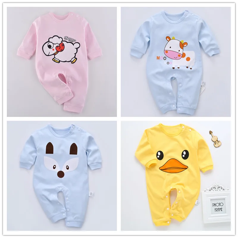 

New Long-sleeved Climbing Suit Baby Jumpsuit Exploded Pure Cotton Jumpsuit In Autumn and Winter