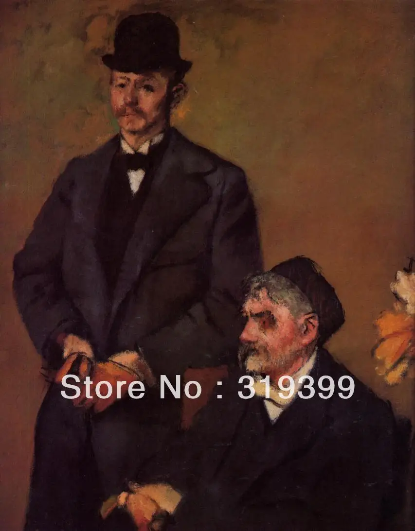 

100% handmade Oil Painting Reproduction on Linen Canvas,Henri Rouart and His Son Alexis by edgar degas ,Free DHL Shipping