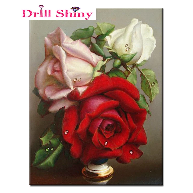 

Full Diy diamond painting flowers diamond cross stitch crystal square diamond sets unfinished diamond embroidery rose icon