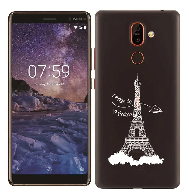 Silicone Case for Nokia 7 Plus 2.1 3.1 5.1 6.1 Soft TPU Painted Fundas for Nokia 3 5 6 7 8 Transparent Cover for Nokia X6 Shell  (16)