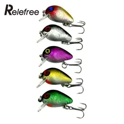 Relefree 5 шт. 1.5 г 3 см Topwater воблер Япония Мини Fly Рыбалка Crankbait шатуны приманки Цвет случайный